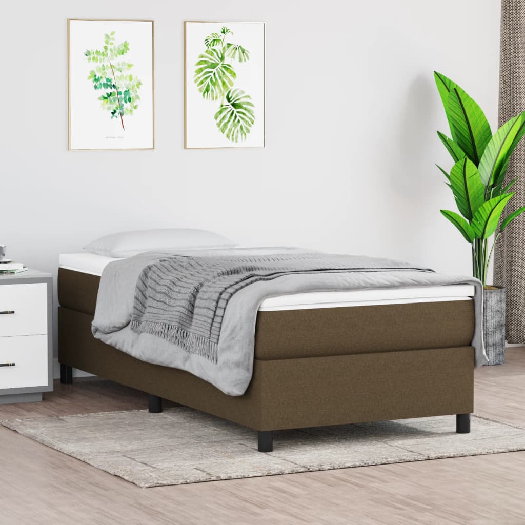 Giroletto Senza Materasso Marrone Scuro 90x190 Cm Tessuto