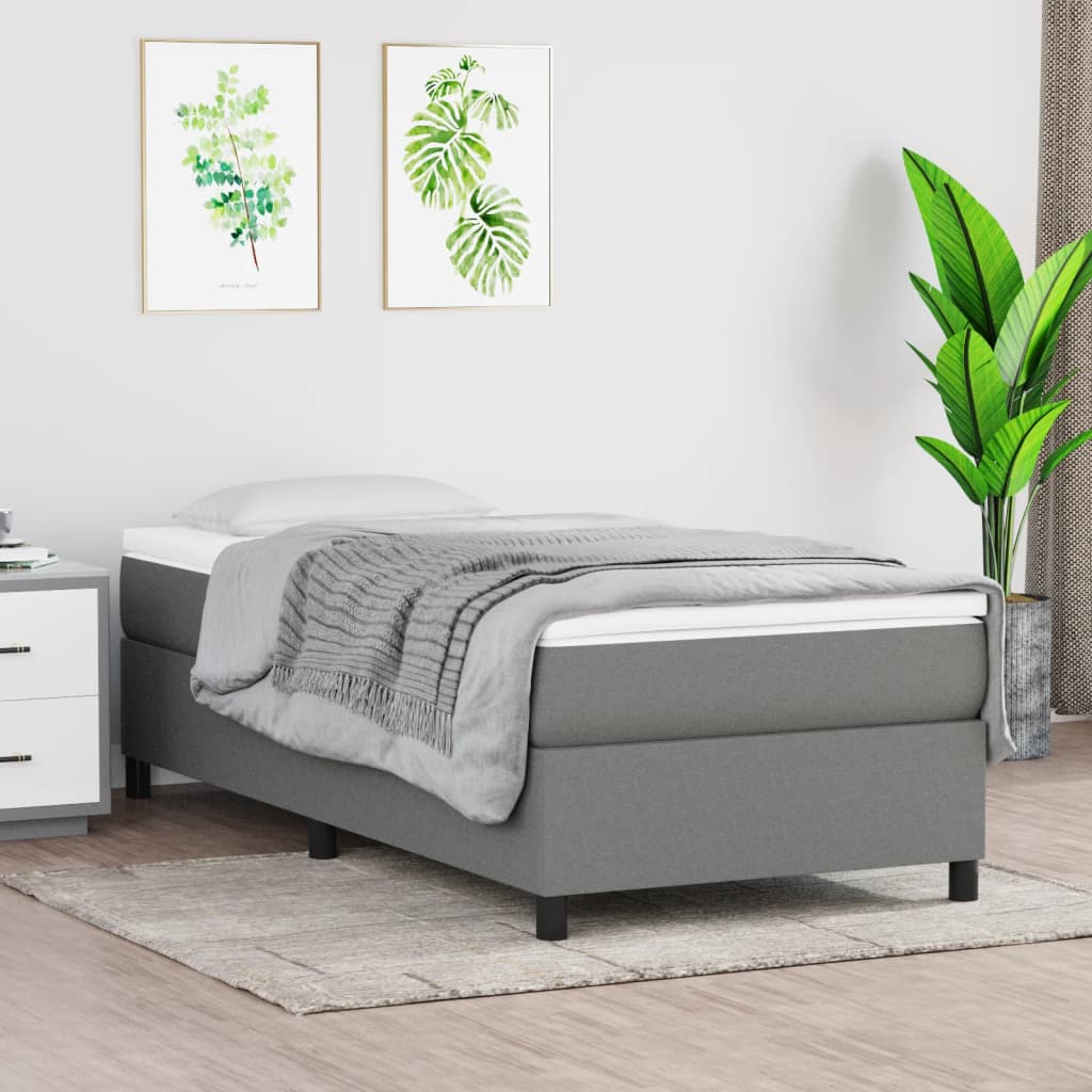 Giroletto Senza Materasso Grigio Scuro 90x200 Cm Tessuto