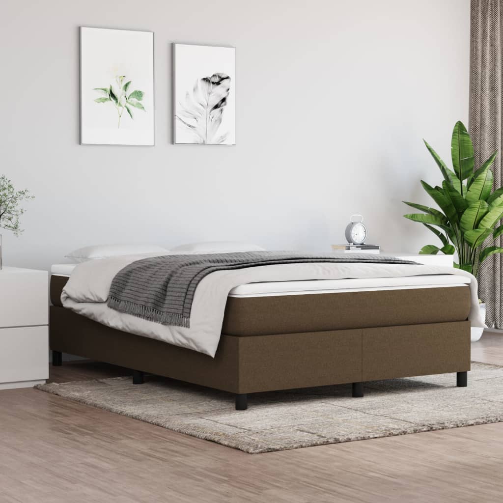 Giroletto Senza Materasso Marrone Scuro 140x200 Cm Tessuto