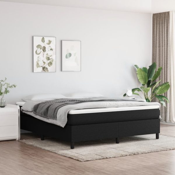 Giroletto Senza Materasso Nero 160x200 Cm In Tessuto