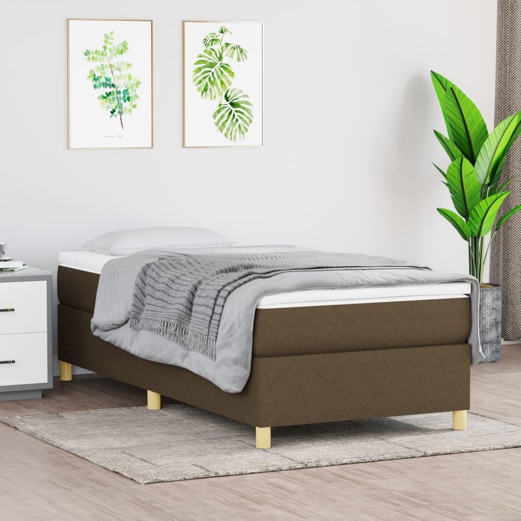 Giroletto Senza Materasso Marrone Scuro 90x200 Cm Tessuto