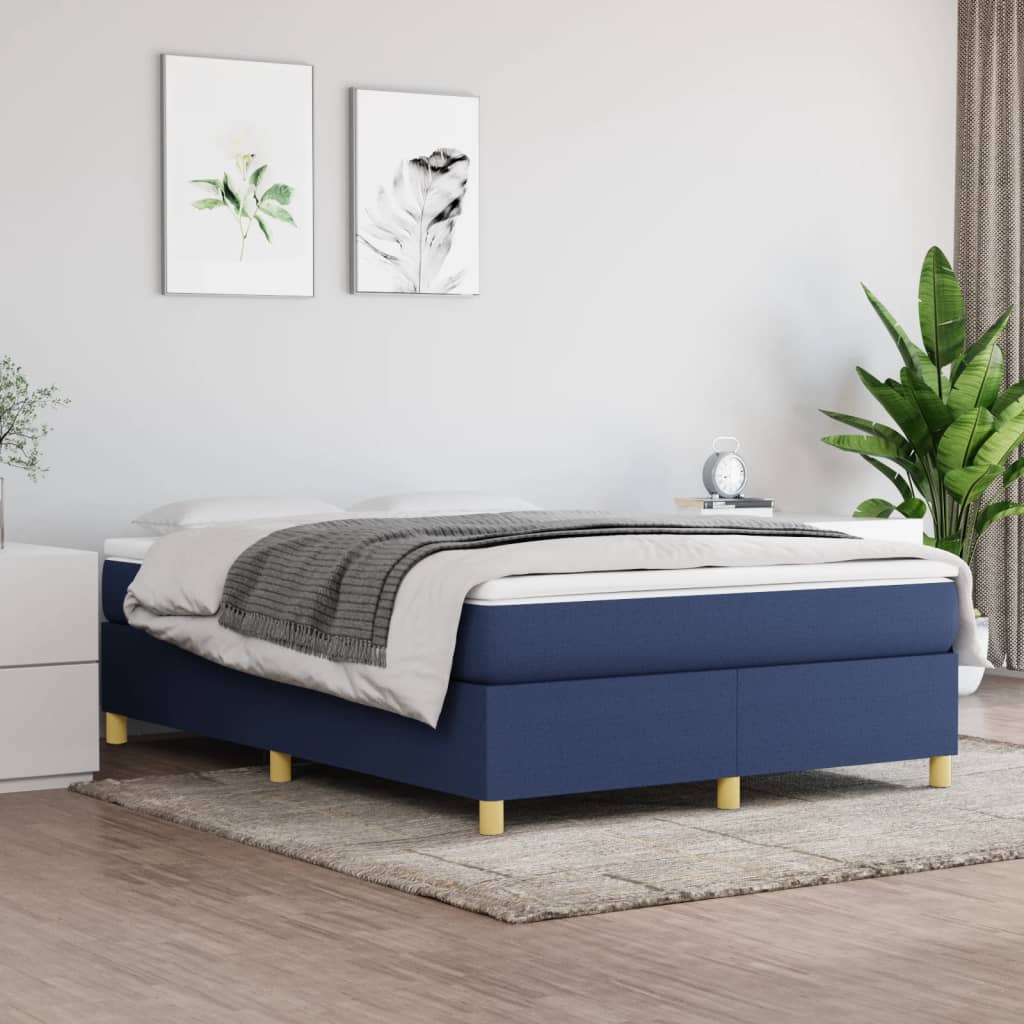 Giroletto Senza Materasso Blu 140x190 Cm In Tessuto