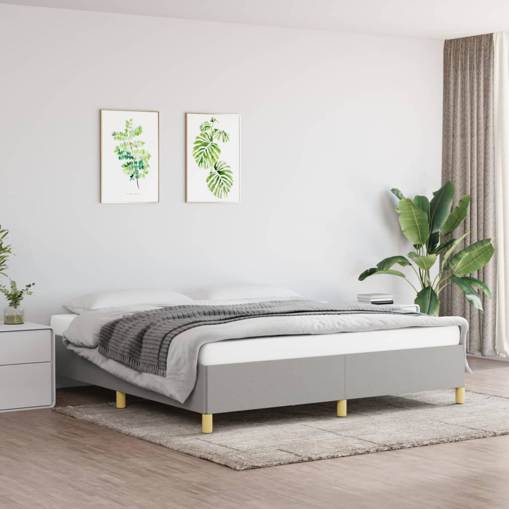 Giroletto Senza Materasso Grigio Chiaro 180x200 Cm Tessuto