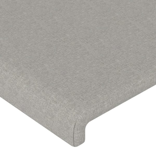 Testiera A Led Grigio Chiaro 90x5x78/88 Cm In Tessuto - Image 5