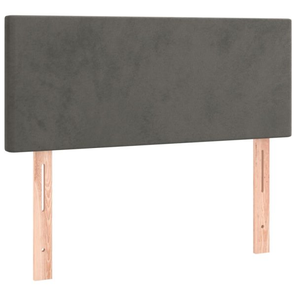 Testiera A Led Grigio Scuro 80x5x78/88 Cm In Velluto - Image 4