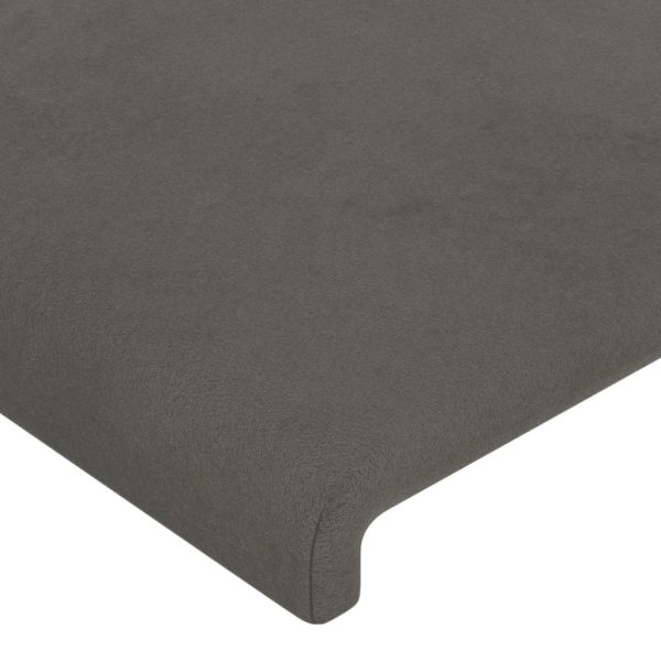 Testiera A Led Grigio Scuro 80x5x78/88 Cm In Velluto - Image 5
