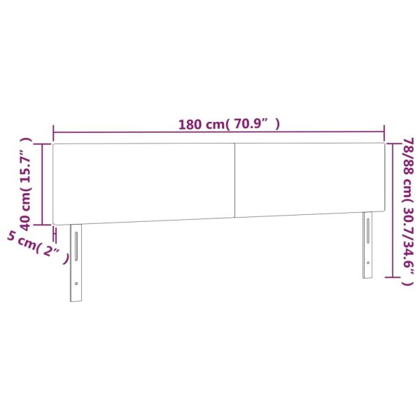 Testiera A Led Nera 180x5x78/88 Cm In Similpelle - Image 6