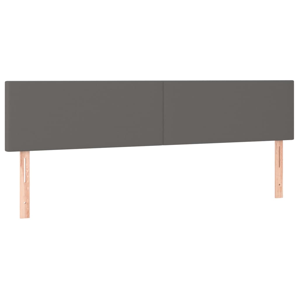 Testiera A Led Grigio 180x5x78/88 Cm In Similpelle - Image 4
