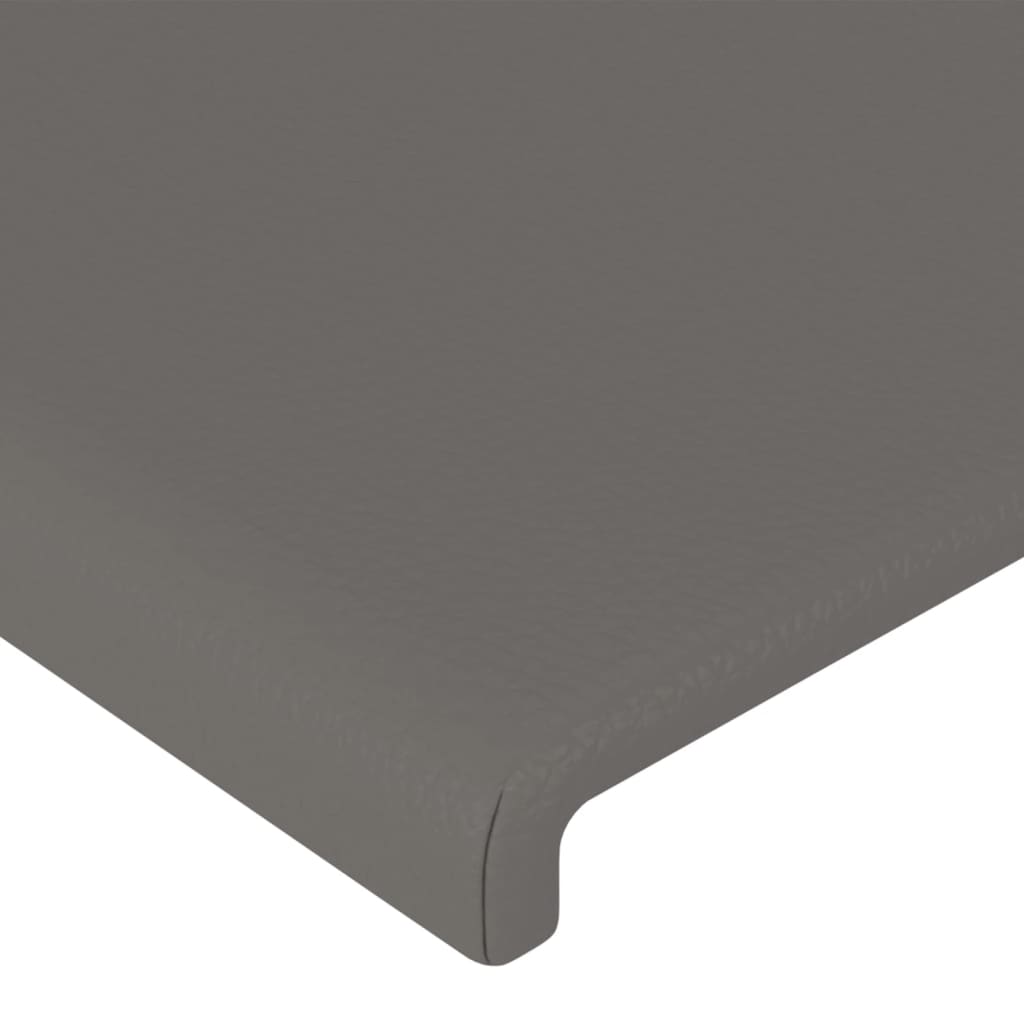 Testiera A Led Grigio 180x5x78/88 Cm In Similpelle - Image 5