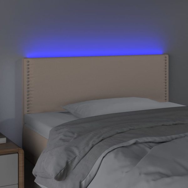 Testiera Cappuccino A Led 80x5x78/88 Cm In Similpelle - Image 3