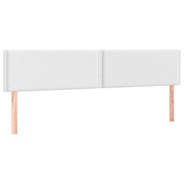 Testiera Bianca A Led 200x5x78/88 Cm In Similpelle - Image 4