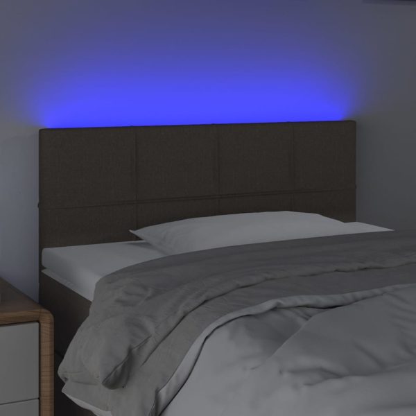 Testiera A Led Tortora 80x5x78/88 Cm In Tessuto - Image 3