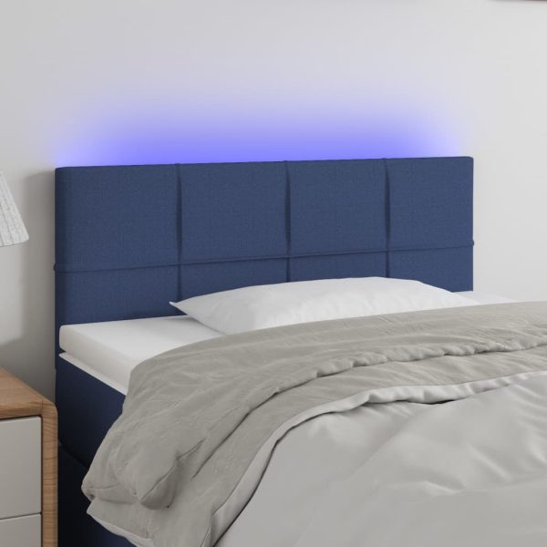 Testiera A Led Blu 80x5x78/88 Cm In Tessuto