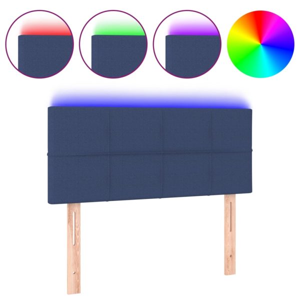 Testiera A Led Blu 80x5x78/88 Cm In Tessuto - Image 2