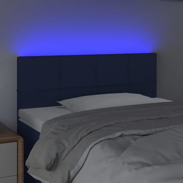 Testiera A Led Blu 80x5x78/88 Cm In Tessuto - Image 3