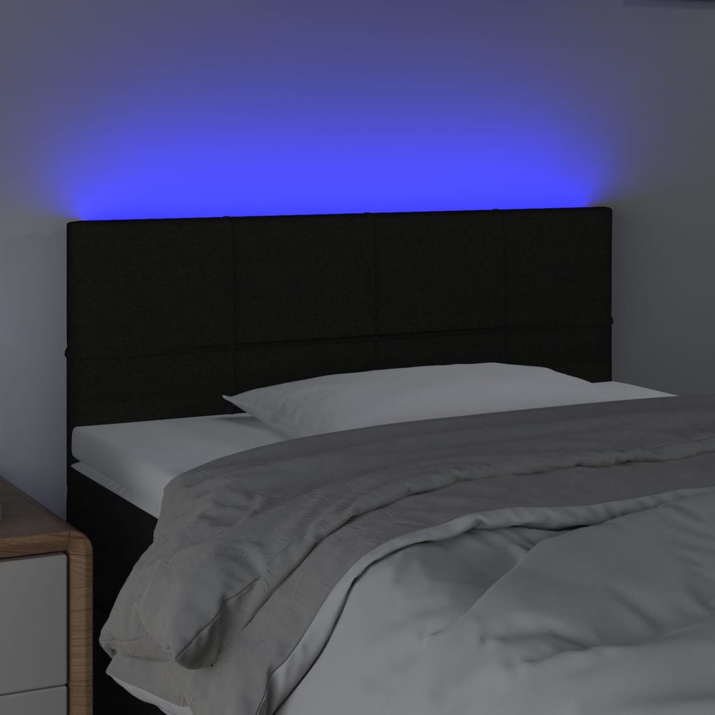 Testiera A Led Nera 90x5x78/88 Cm In Tessuto - Image 3