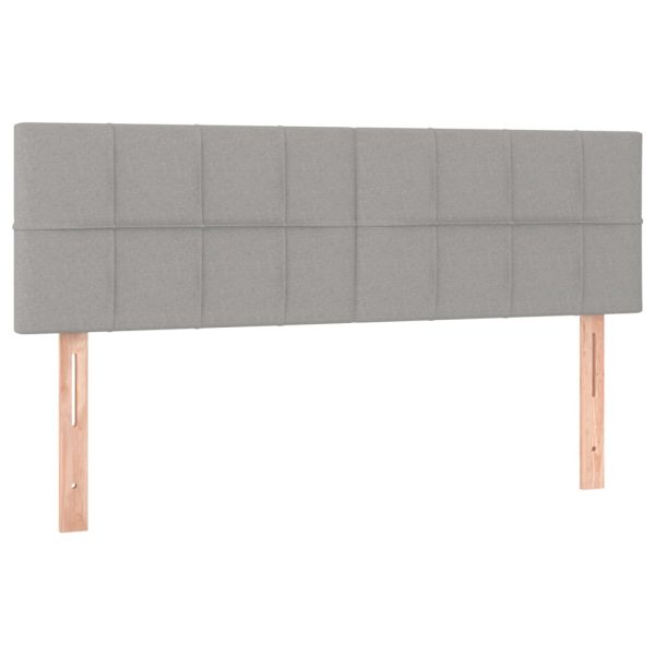 Testiera A Led Grigio Chiaro 144x5x78/88 Cm In Tessuto - Image 4