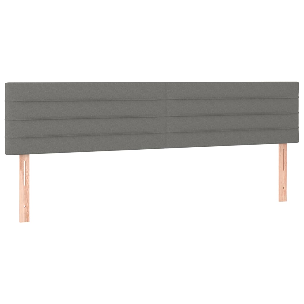 Testiera A Led Grigio Scuro 200x5x78/88 Cm In Tessuto - Image 4
