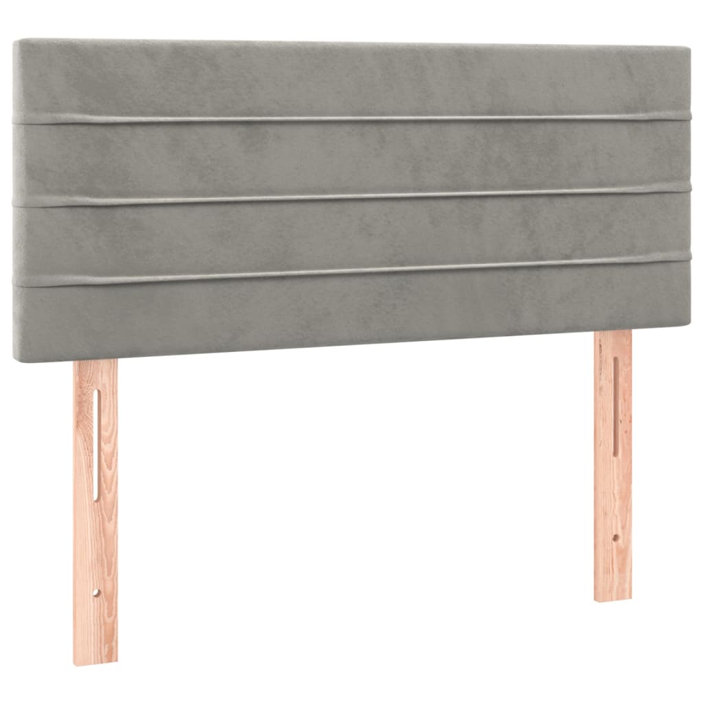 Testiera A Led Grigio Chiaro 90x5x78/88 Cm In Similpelle - Image 4
