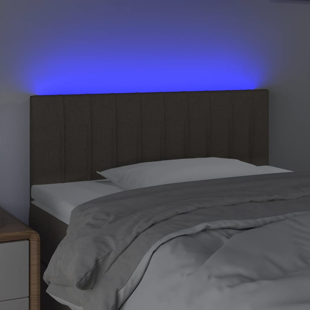 Testiera A Led Tortora 90x5x78/88 Cm In Tessuto - Image 3