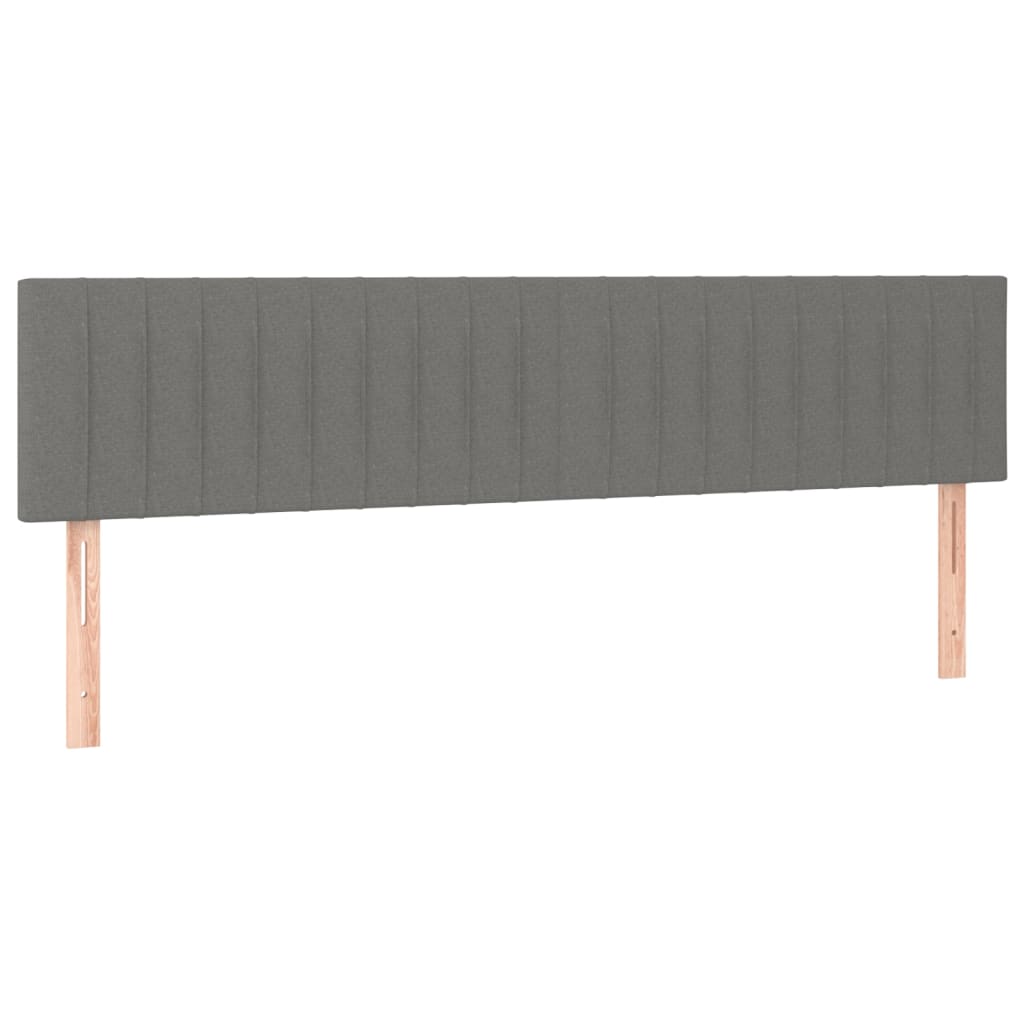 Testiera A Led Grigio Scuro 160x5x78/88 Cm In Tessuto - Image 4