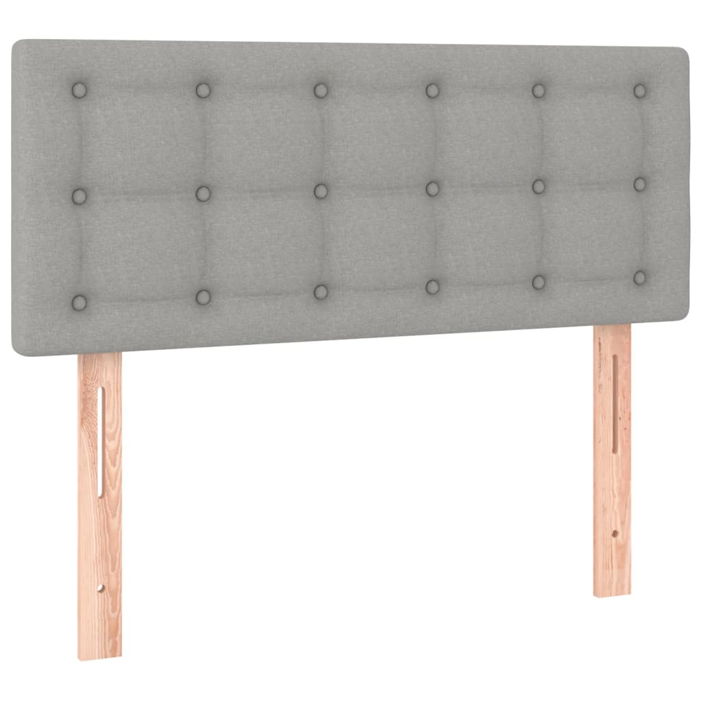 Testiera A Led Grigio Chiaro 90x5x78/88 Cm In Tessuto - Image 4
