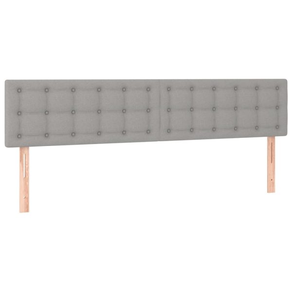 Testiera A Led Grigio Chiaro 160x5x78/88 Cm In Tessuto - Image 4