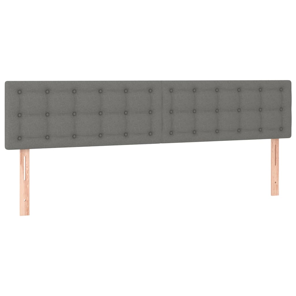 Testiera A Led Grigio Scuro 180x5x78/88 Cm In Tessuto - Image 4
