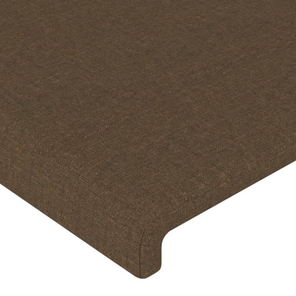 Testiera A Led Marrone Scuro 90x5x118/128 Cm In Tessuto - Image 5