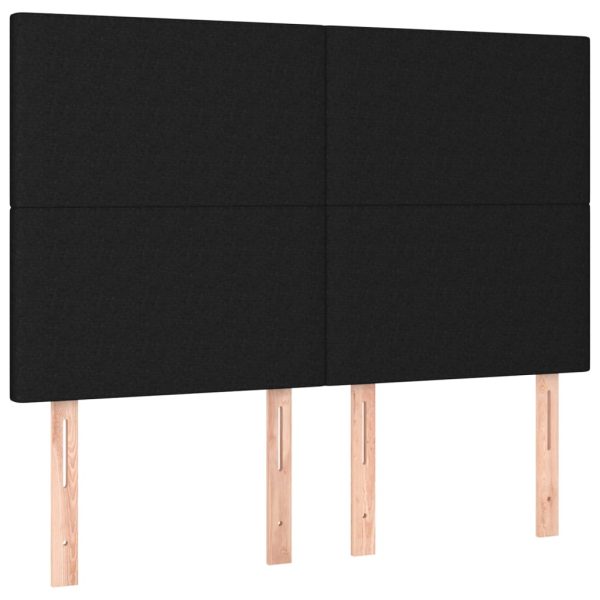 Testiera A Led Nera 144x5x118/128 Cm In Tessuto - Image 4
