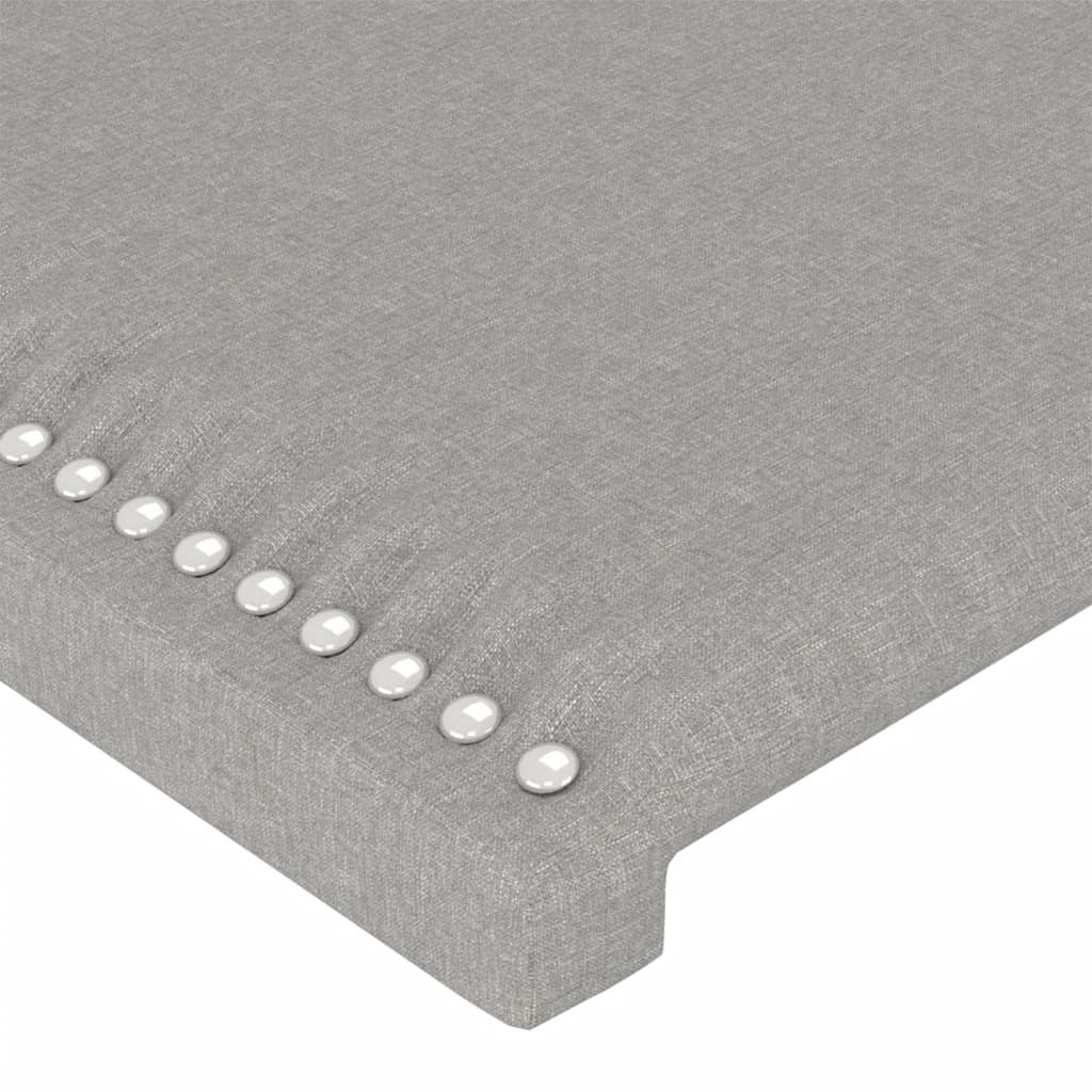 Testiera A Led Grigio Chiaro 90x5x118/128 Cm In Tessuto - Image 5