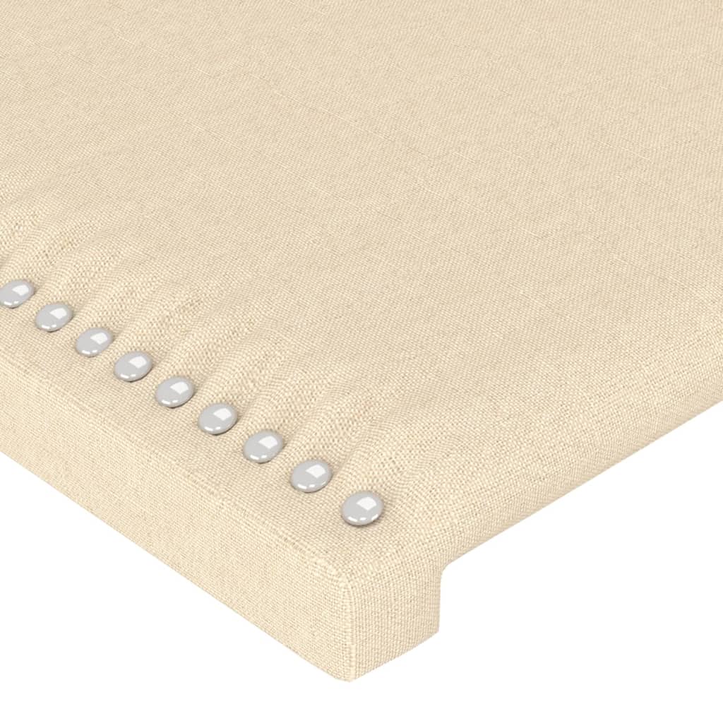 Testiera A Led Crema 144x5x118/128 Cm In Tessuto - Image 5