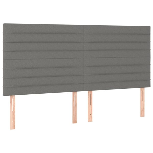 Testiera A Led Grigioscuro 180x5x118/128cm Intessuto - Image 4