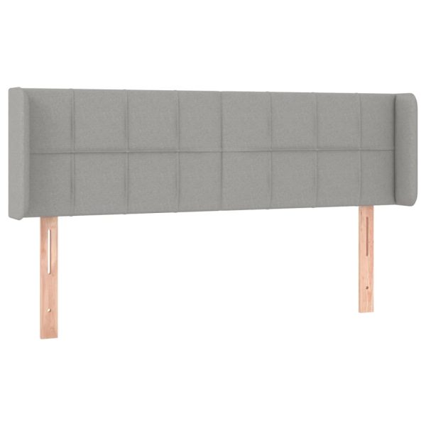 Testiera Grigio Chiaro A Led 147x16x78/88 Cm In Tessuto - Image 3