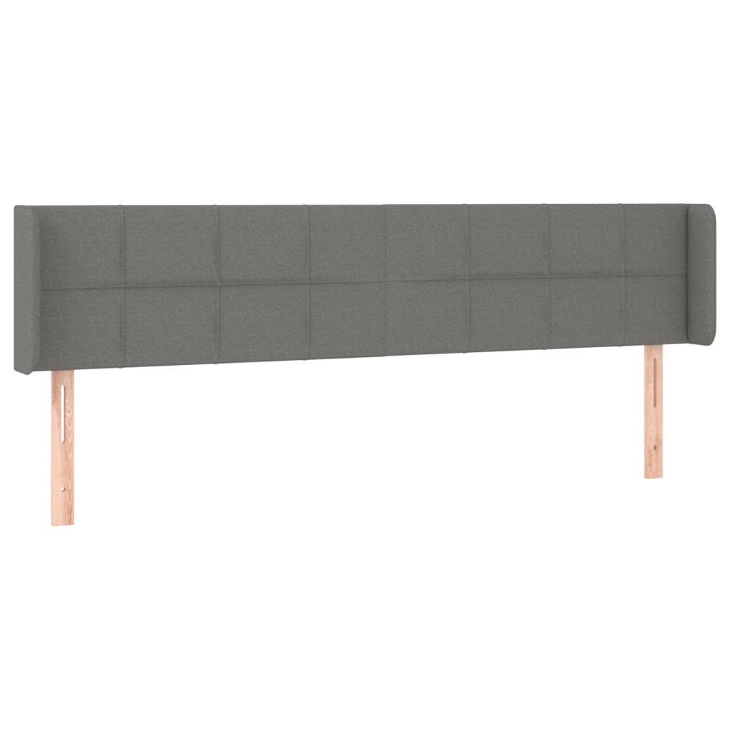 Testiera A Led Grigio Scuro 183x16x78/88 Cm In Tessuto - Image 3