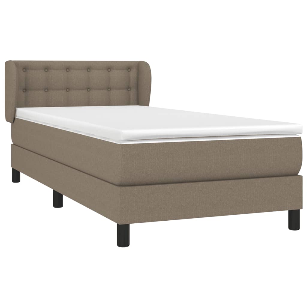 Giroletto A Molle Con Materasso Tortora 90x190 Cm In Tessuto - Image 3