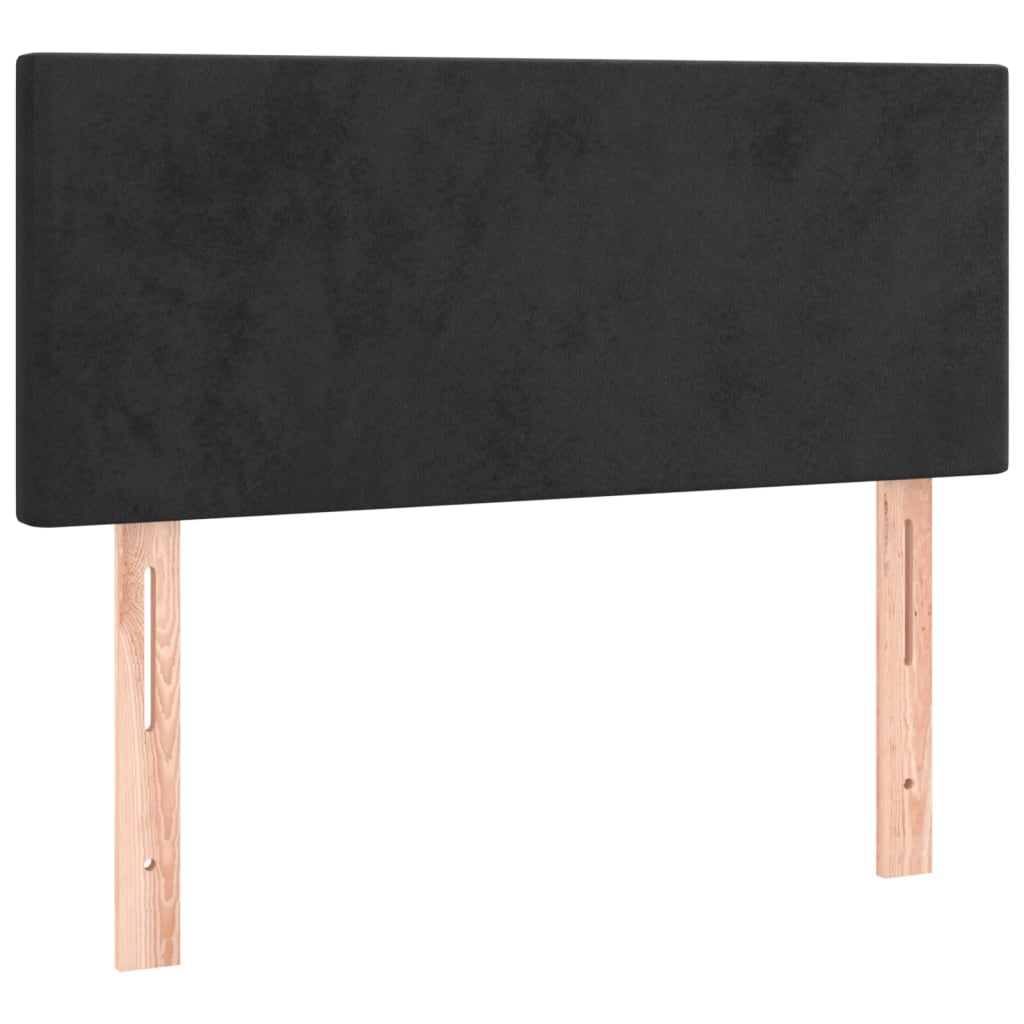 Giroletto A Molle Con Materasso Nero 90x200 Cm In Velluto - Image 6