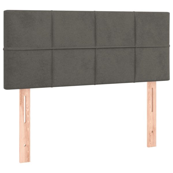 Giroletto A Molle Con Materasso Grigio Scuro 100x200 Cm Velluto - Image 6