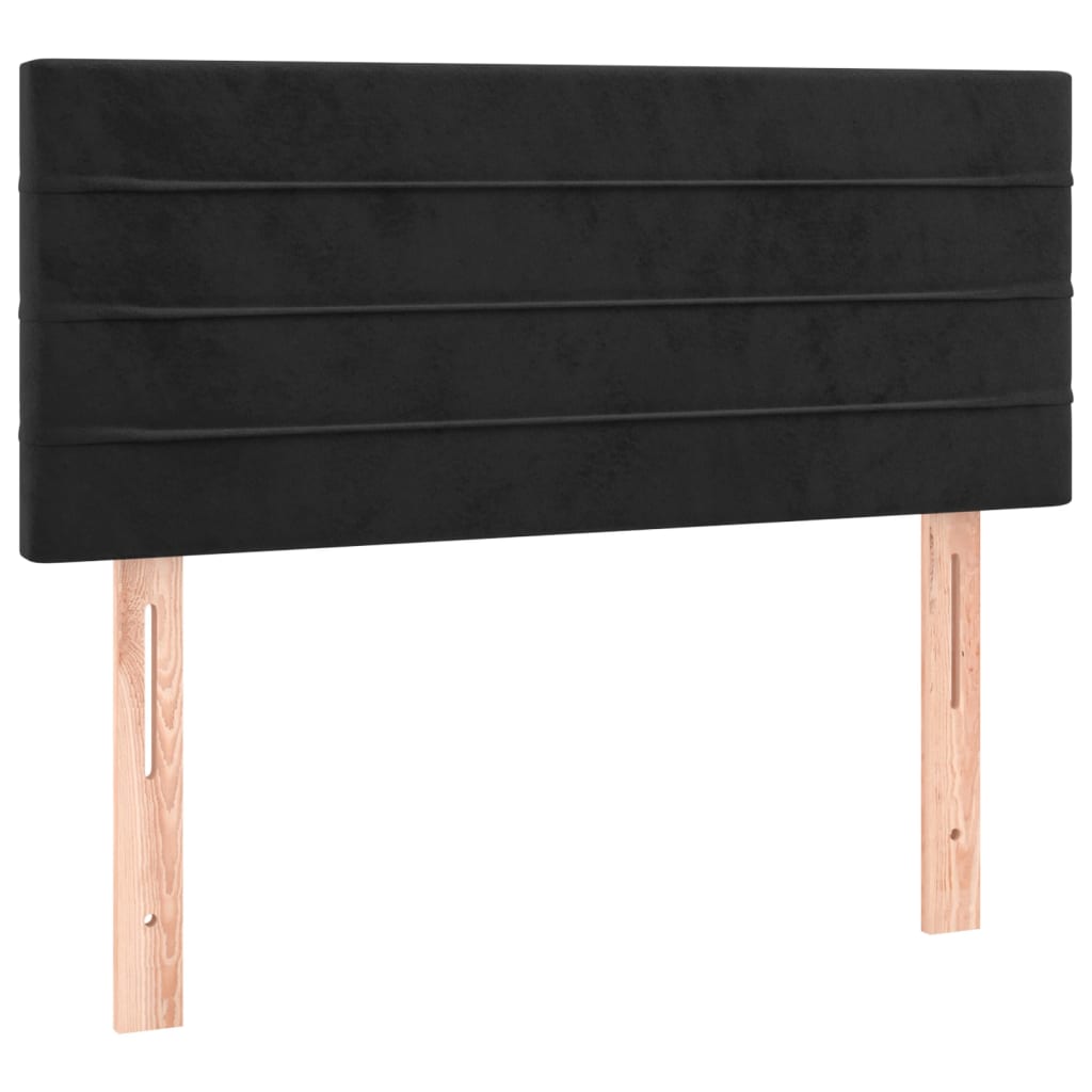 Giroletto A Molle Con Materasso Nero 90x200 Cm In Velluto - Image 6