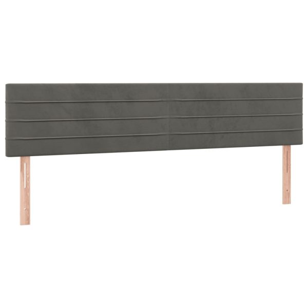 Giroletto A Molle Con Materasso Grigio Scuro 180x200 Cm Velluto - Image 6