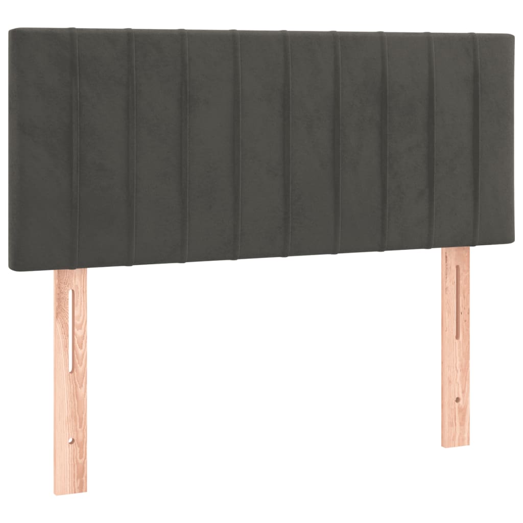 Giroletto A Molle Con Materasso Grigio Scuro 90x190 Cm Velluto - Image 6