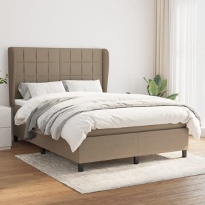 Giroletto A Molle Con Materasso Tortora 140x200 Cm In Tessuto