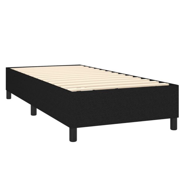 Giroletto A Molle Con Materasso Nero 90x190 Cm In Tessuto - Image 4