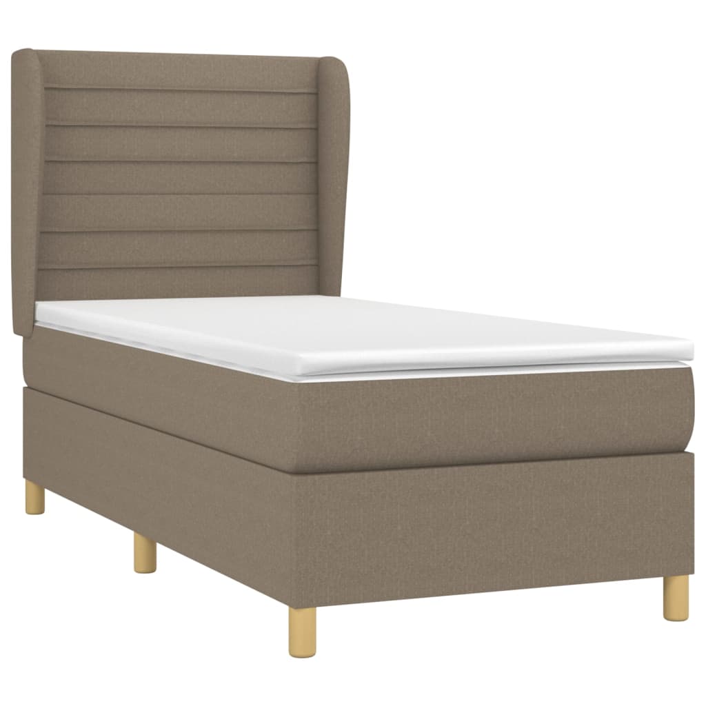 Giroletto A Molle Con Materasso Tortora 90x190 Cm In Tessuto - Image 3