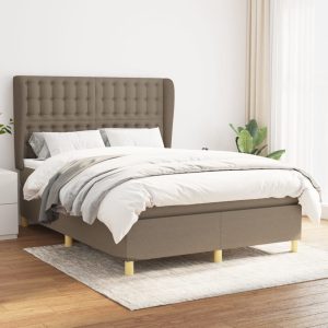 Giroletto A Molle Con Materasso Tortora 140x200 Cm In Tessuto