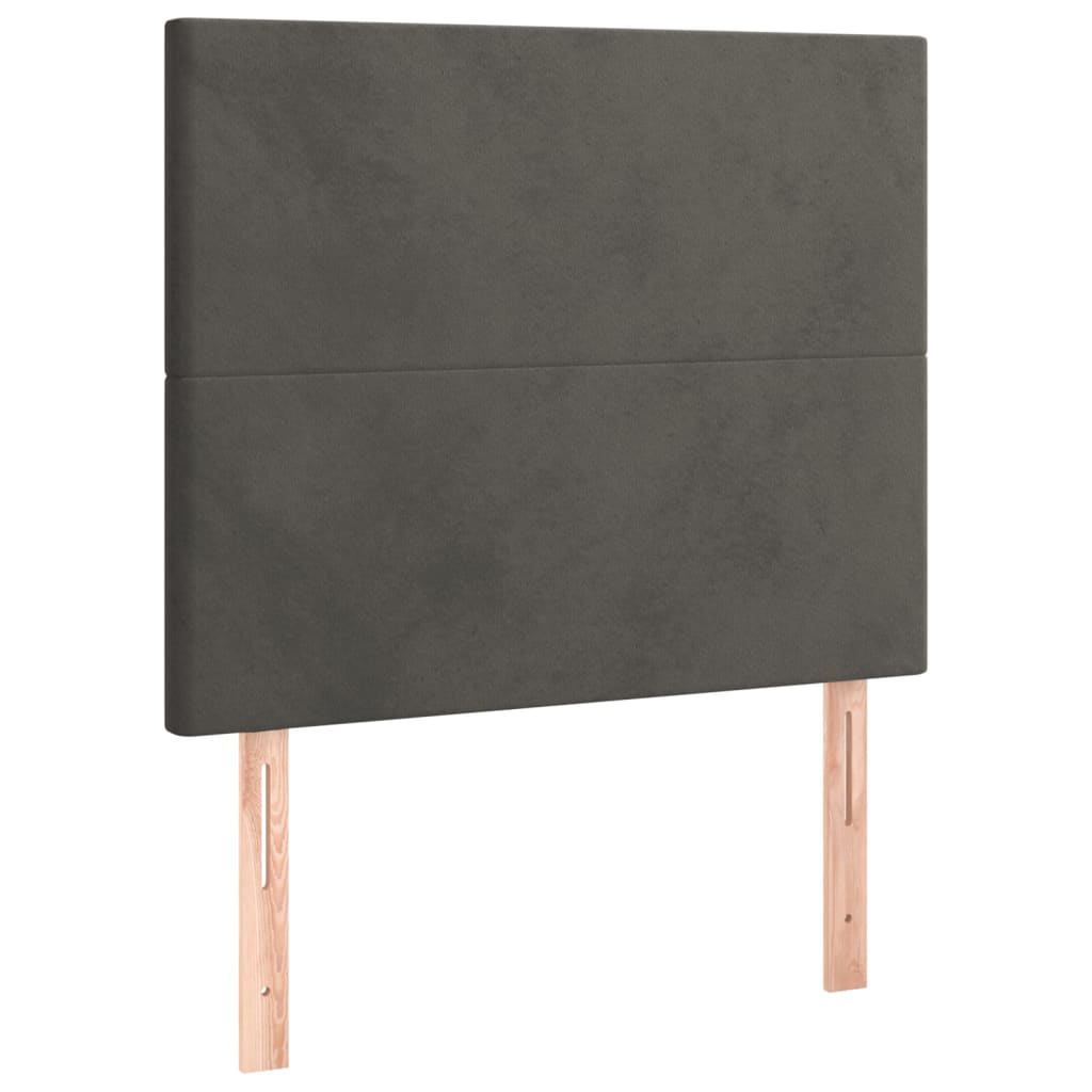 Giroletto A Molle Con Materasso Grigio Scuro 80x200 Cm Velluto - Image 6