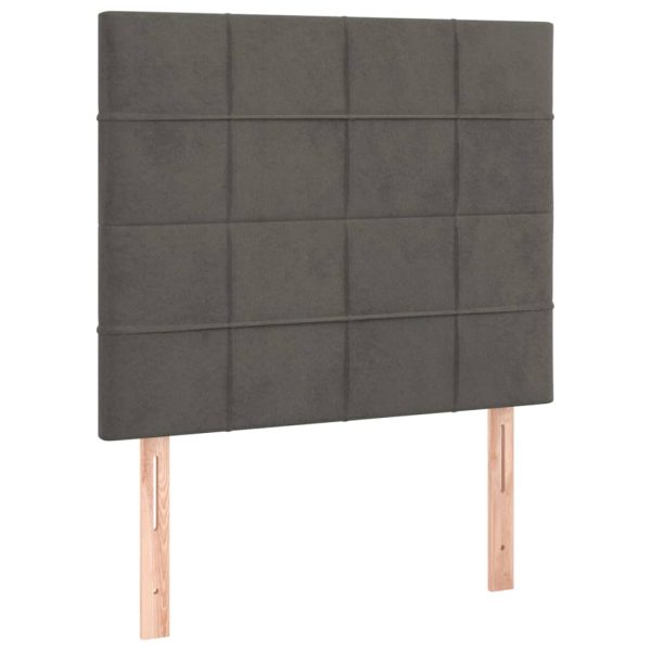 Giroletto A Molle Con Materasso Grigio Scuro 100x200 Cm Velluto - Image 6