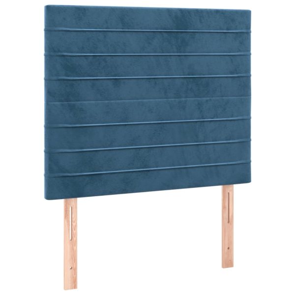 Giroletto A Molle Con Materasso Blu Scuro 90x190 Cm In Velluto - Image 6