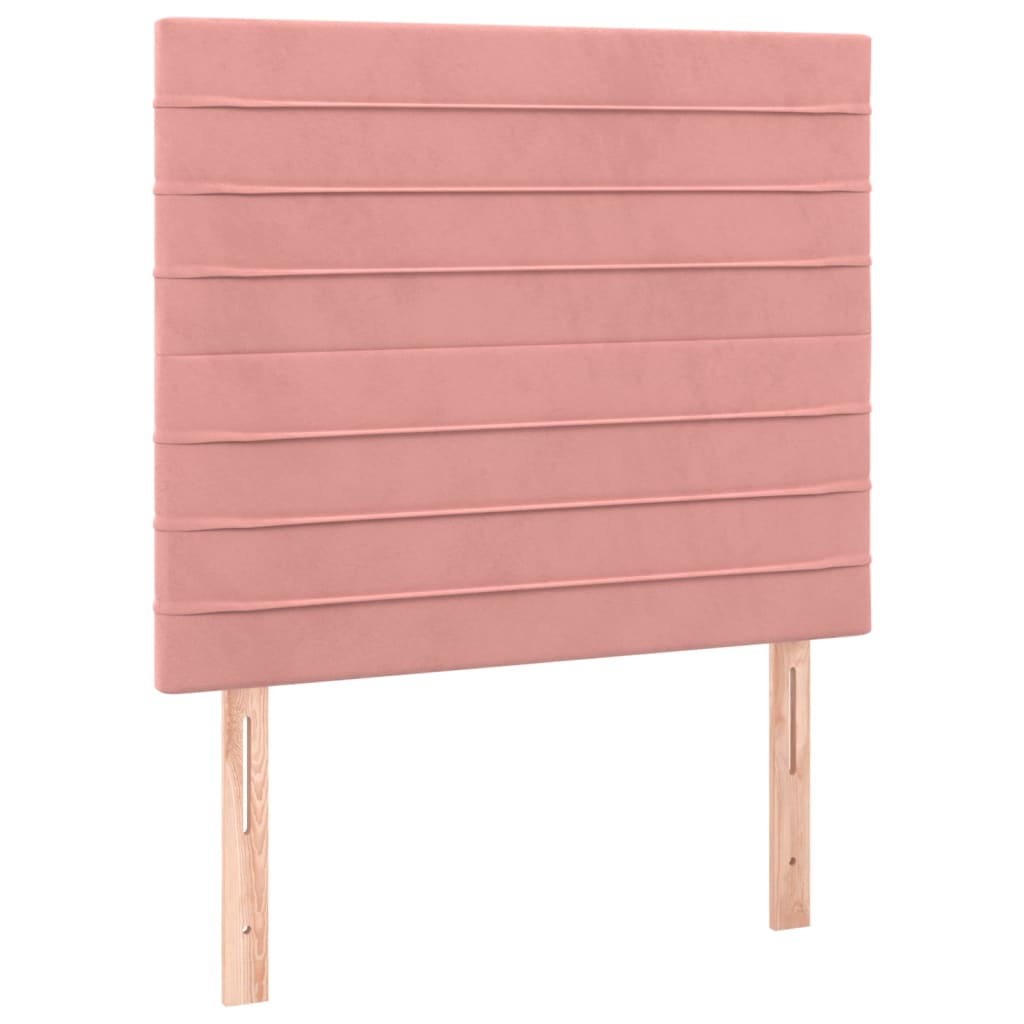 Giroletto A Molle Con Materasso Rosa 100x200 Cm In Velluto - Image 6