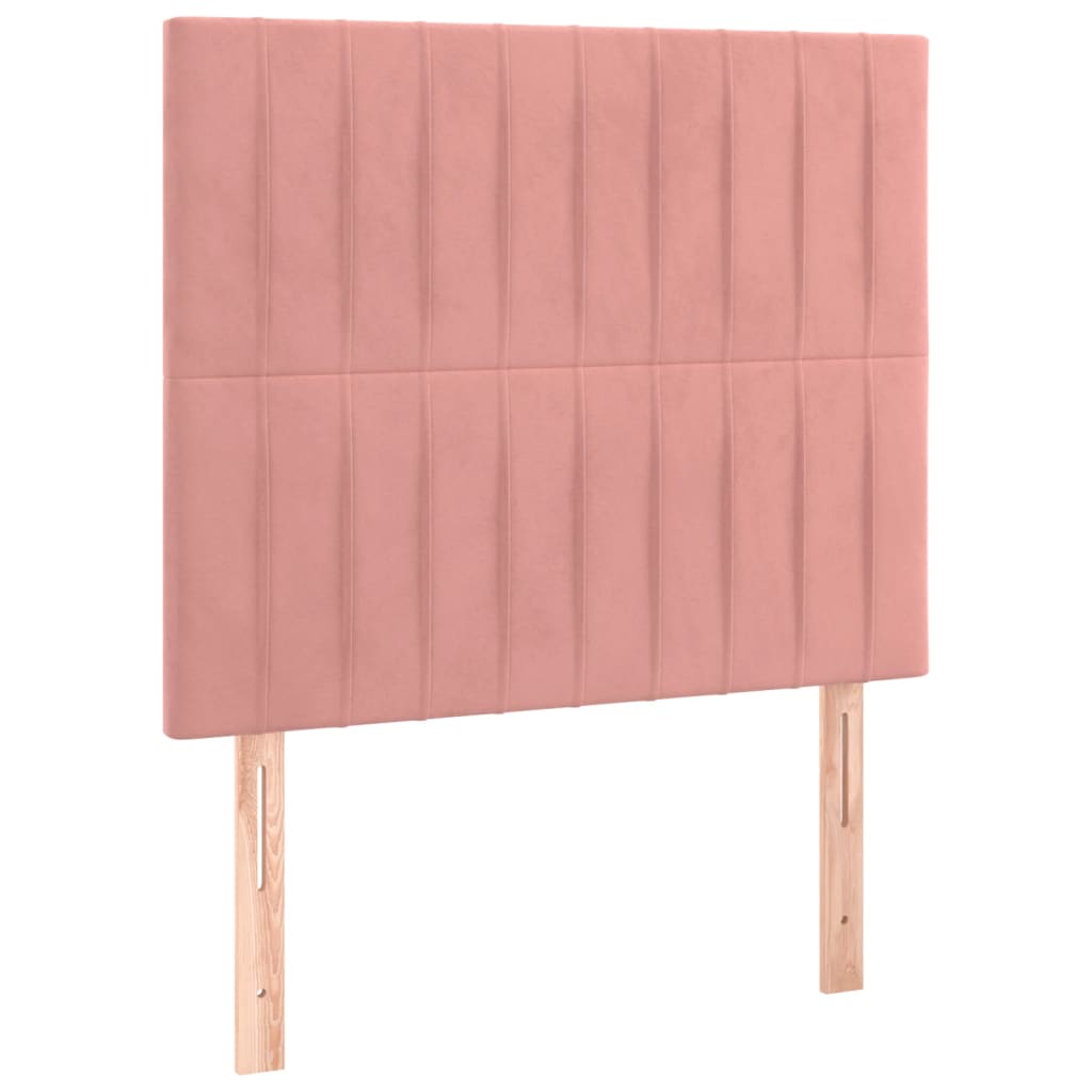 Giroletto A Molle Con Materasso Rosa 90x200 Cm In Velluto - Image 6